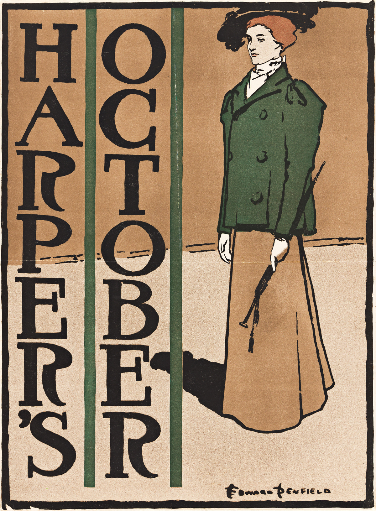 EDWARD PENFIELD (1866-1925).  HARPERS OCTOBER. 1897. 19x14 inches, 49x36 cm.